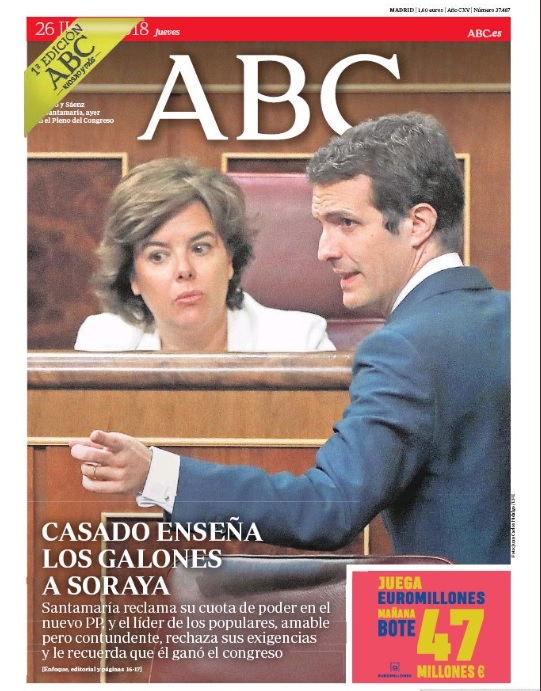 Portadas de la prensa internacional de este jueves 26 de julio de 2018