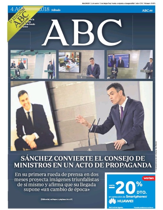 Portadas de la prensa internacional de este sábado 4 de agosto de 2018