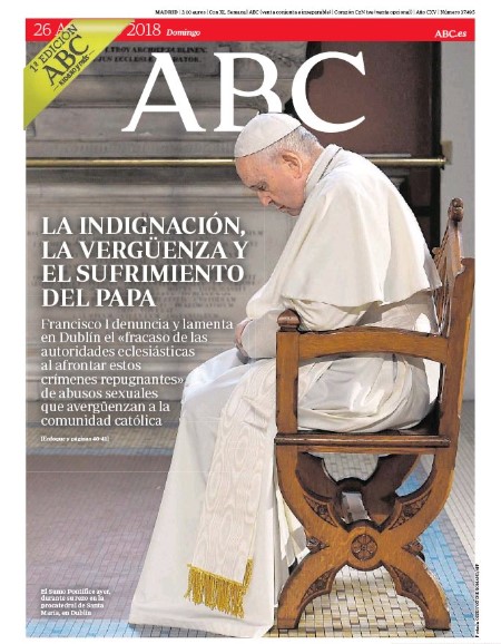 Portadas de la prensa internacional de este domingo 26 de agosto de 2018