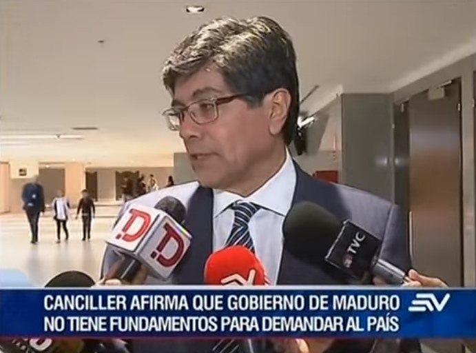 Canciller de Ecuador: Maduro no tiene fundamentos para demandar al país (Video)