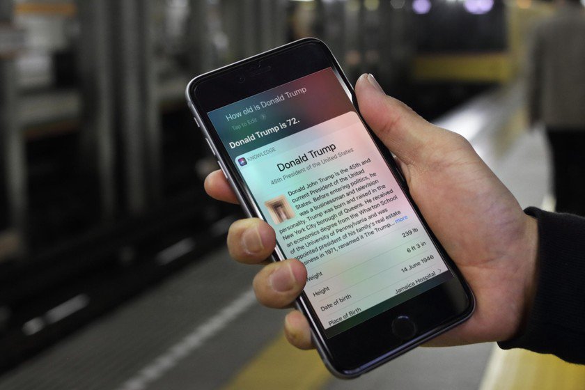 Siri muestra a Trump como un pene
