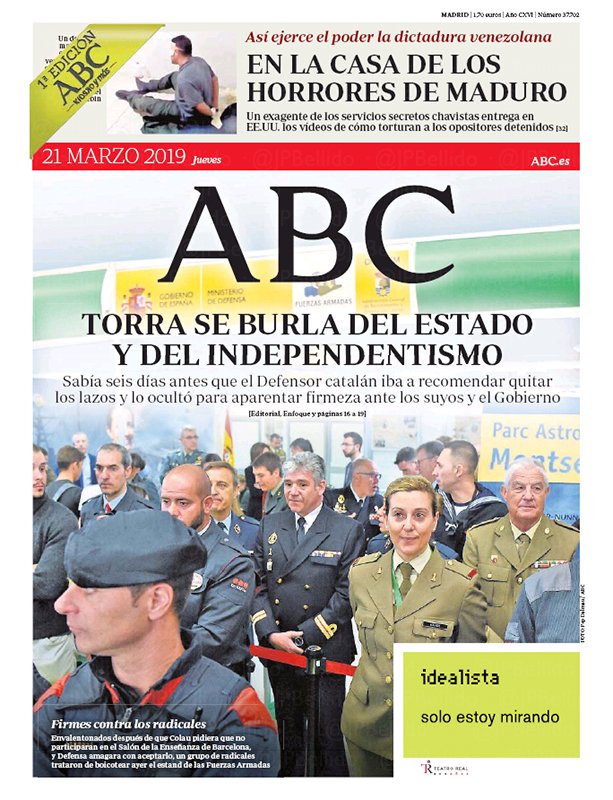 Portadas de la prensa internacional de este jueves 21 de marzo de 2019