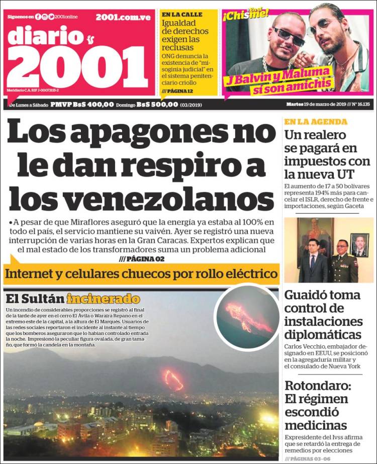 Portadas de este martes 19 de marzo de 2019