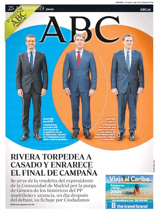 Portadas de la prensa internacional de este jueves 25 de abril de 2019