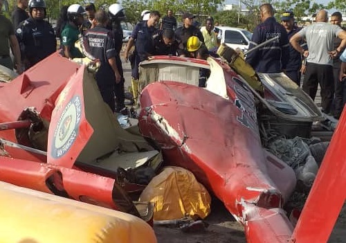 Se precipita helicóptero de Polisur en Maracaibo (FOTOS)