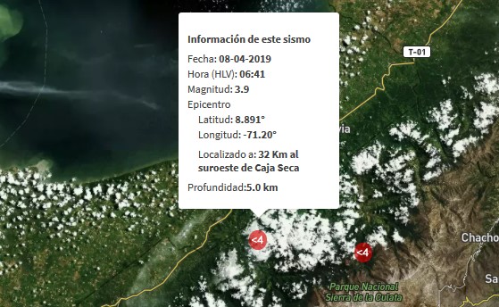 Sismo de magnitud 3.9 en Caja Seca #8Abr