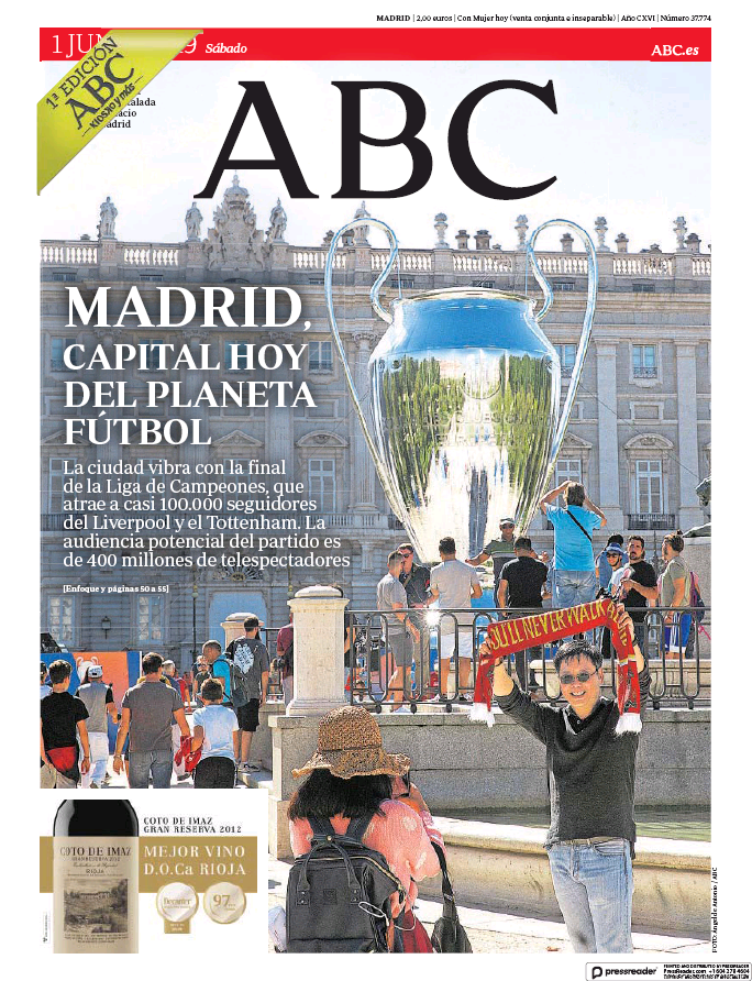 Portadas de la prensa internacional de este sábado 1 de junio de 2019