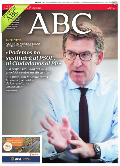 Portadas de la prensa internacional de este domingo 12 de mayo de 2019