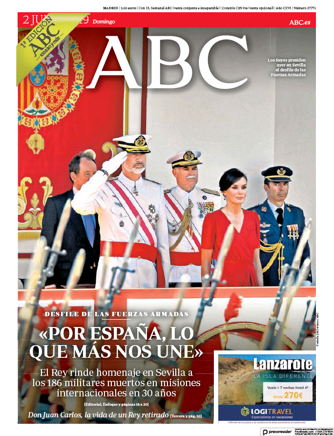 Portadas de la prensa internacional de este domingo 2 de junio de 2019