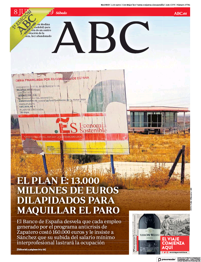 Portadas de la prensa internacional de este sábado 8 de junio de 2019