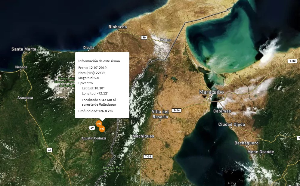 Par de sismos en Colombia también estremecieron a la región zuliana