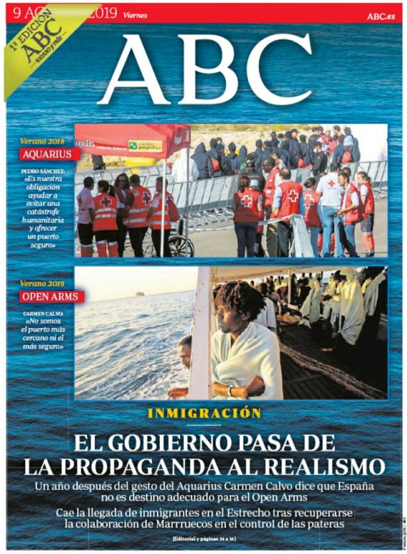 Portadas de la prensa internacional de este viernes 9 de agosto de 2019