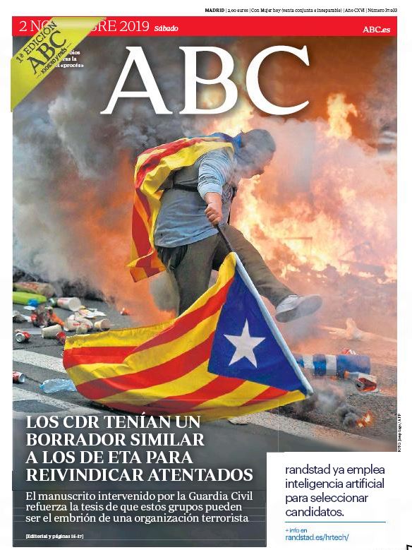 Portadas de la prensa internacional de este sábado 2 de noviembre de 2019