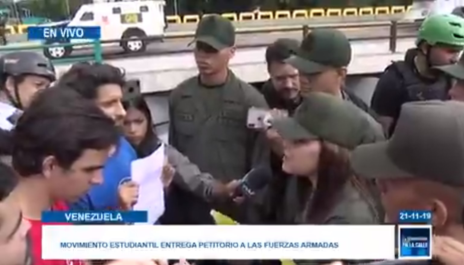 Estamos dispuestos a la unión cívico-militar: Valiente GNB respalda a los estudiantes (VIDEO)