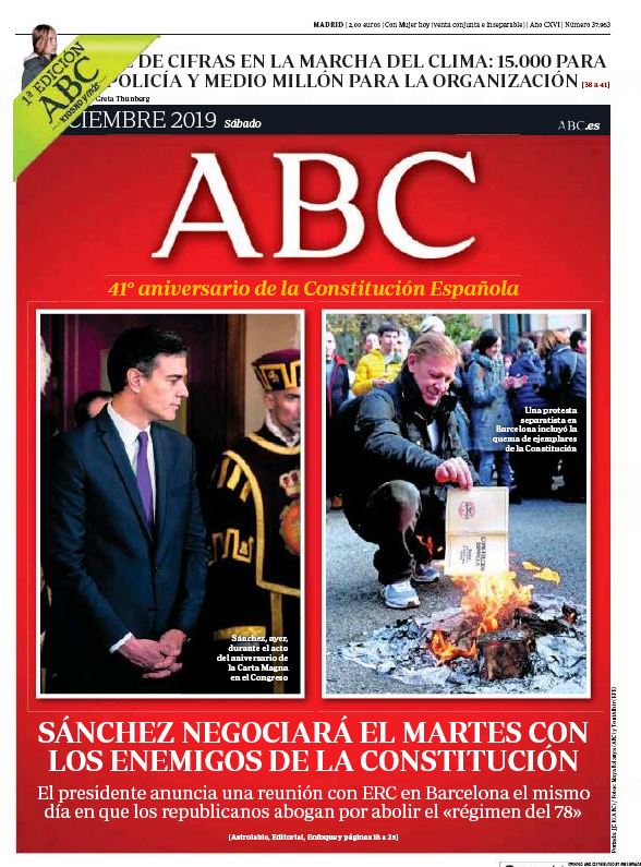 Portadas de la prensa internacional de este sábado 7 de diciembre de 2019