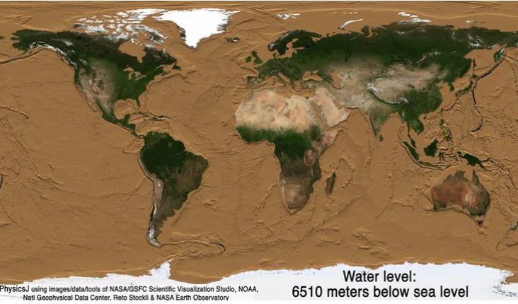 Científico de la Nasa mostró cómo se vería la Tierra si desaparecieran los océanos (Fotos y video)