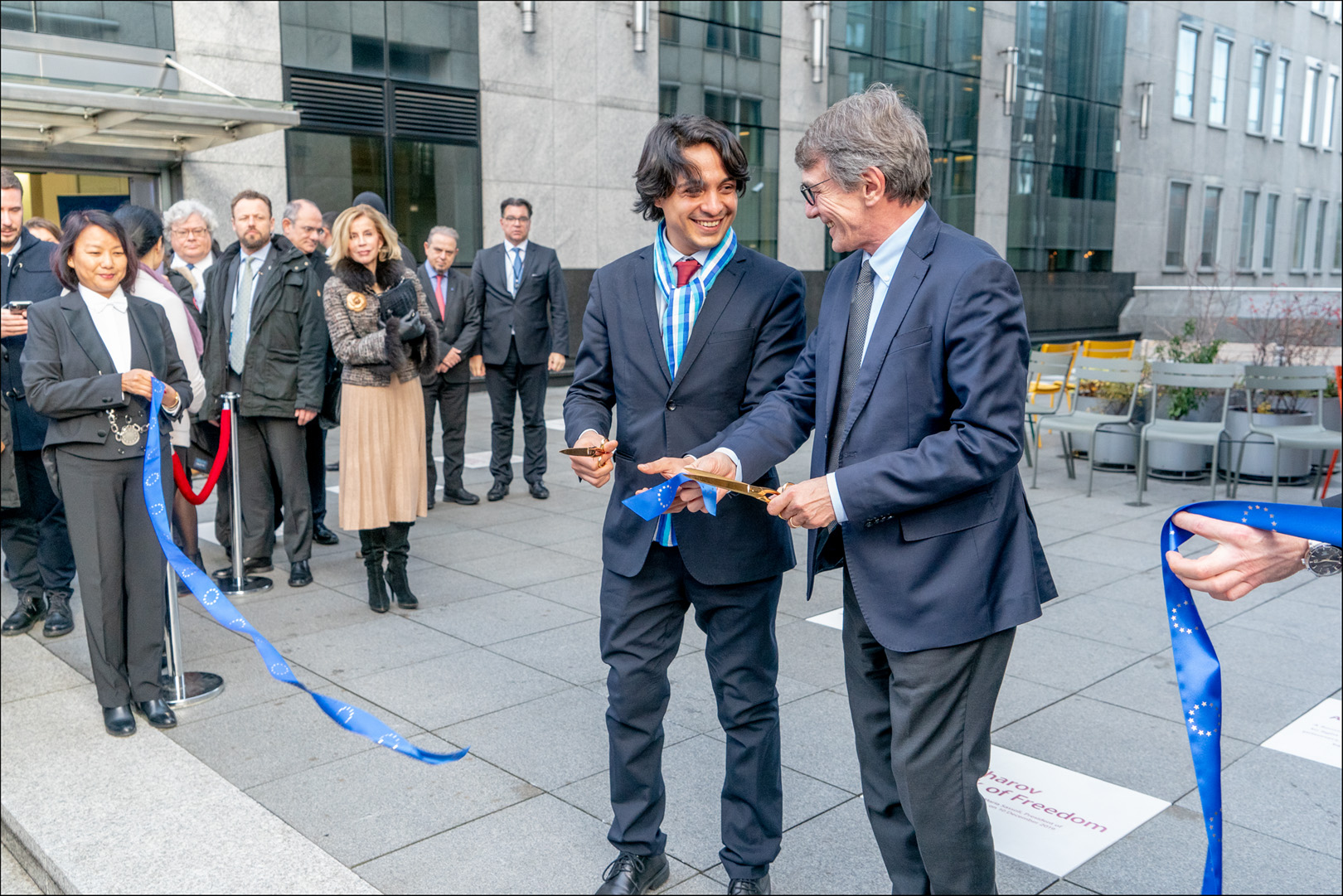 Lorent Saleh y presidente del Parlamento Europeo conmemoran el Día Internacional de los DDHH en Bruselas