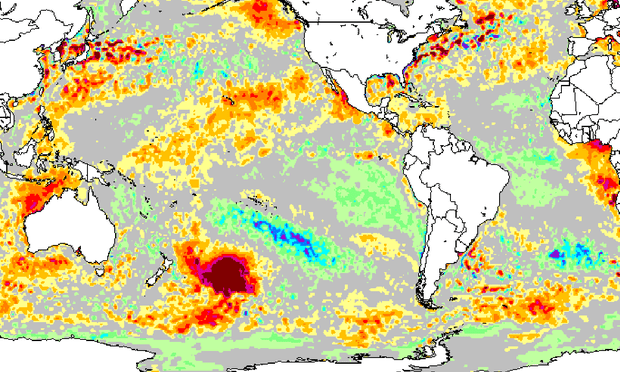 Una gigantesca masa de agua caliente se acerca peligrosamente a Sudamérica