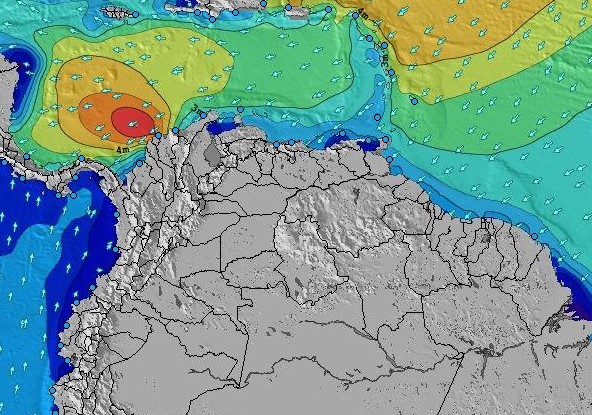 El oleaje se mantienen en un máximo de 3,5 metros este #13Ene, según Inameh