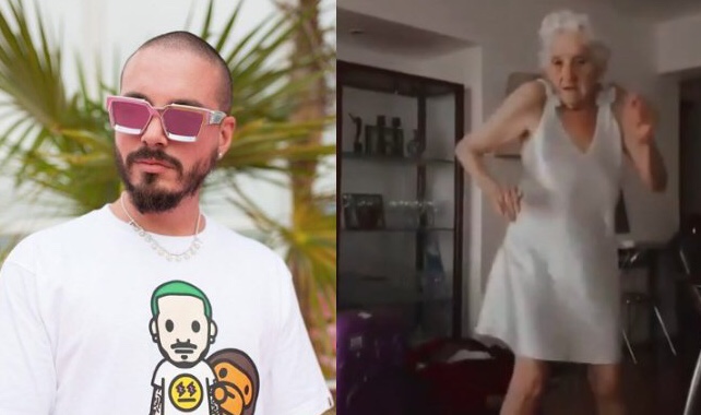 ¡Qué ritmo! Abuelita sorprende a J Balvin meneando la cadera con su música