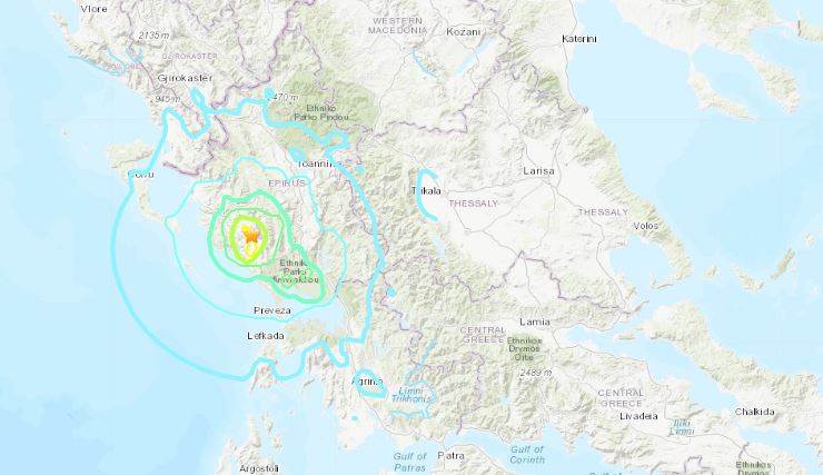 Un sismo de magnitud 5,7 sacudió Grecia cerca de la frontera con Albania