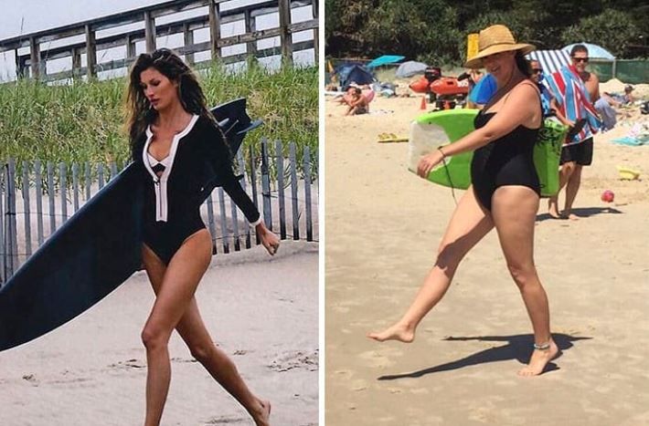 Expectativa vs. Realidad: Recrean fotos sexys de celebridades… el resultado te parecerá increíble