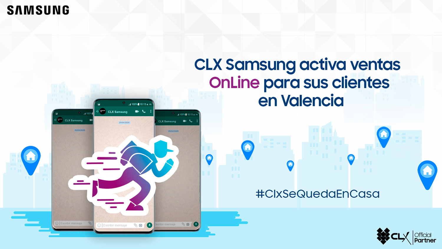 CLX Samsung activa ventas OnLine para sus clientes en Valencia