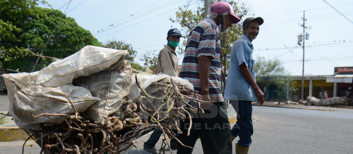 Guaros buscan cualquier palo para cocinar a leña (Fotos)