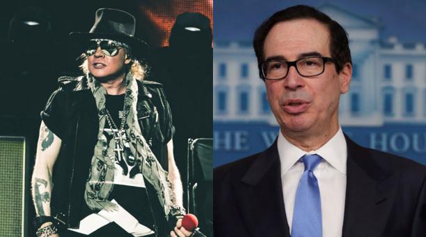 Mnuchin es oficialmente un imbécil: El encontronazo de Axl Rose, de Guns N‘Roses y el secretario del Tesoro