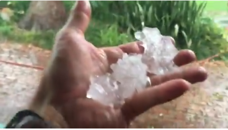 Lluvia de granizos sorprendió la Florida Central