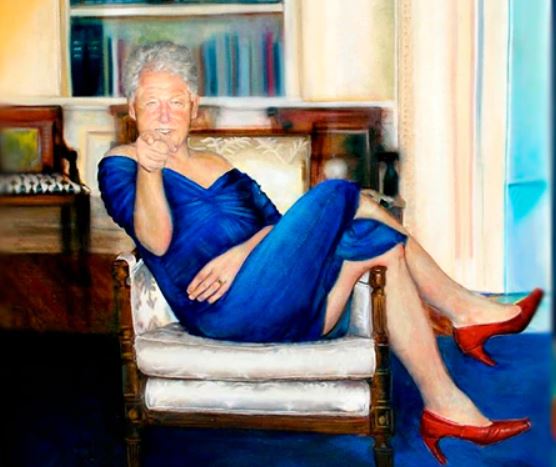 El significado de la pintura de Bill Clinton con tacones que poseía Jeffrey Epstein