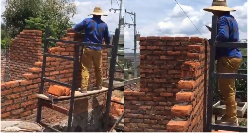 Al grito de “hijodesupincheeema”, albañiles se dieron cuenta que construyeron habitación sin puerta (VIDEO)