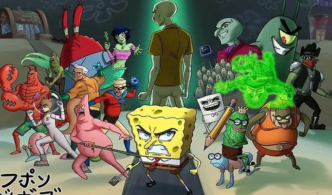 Peleas, sangre y gritos en japonés: Así es la nueva versión de Bob Esponja en anime (Video)