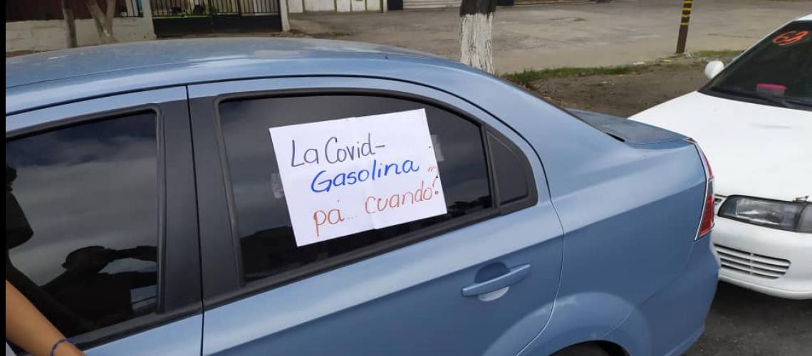“La Covid-gasolina” así protestan en Lara por la escasez de combustible #14Ago (Video)
