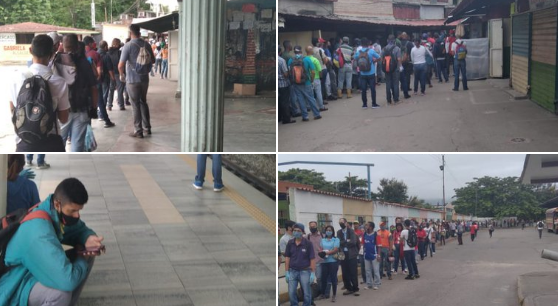 No cabe un alma: En Cúa aguardan desesperados por el ferrocarril y la cola es interminable