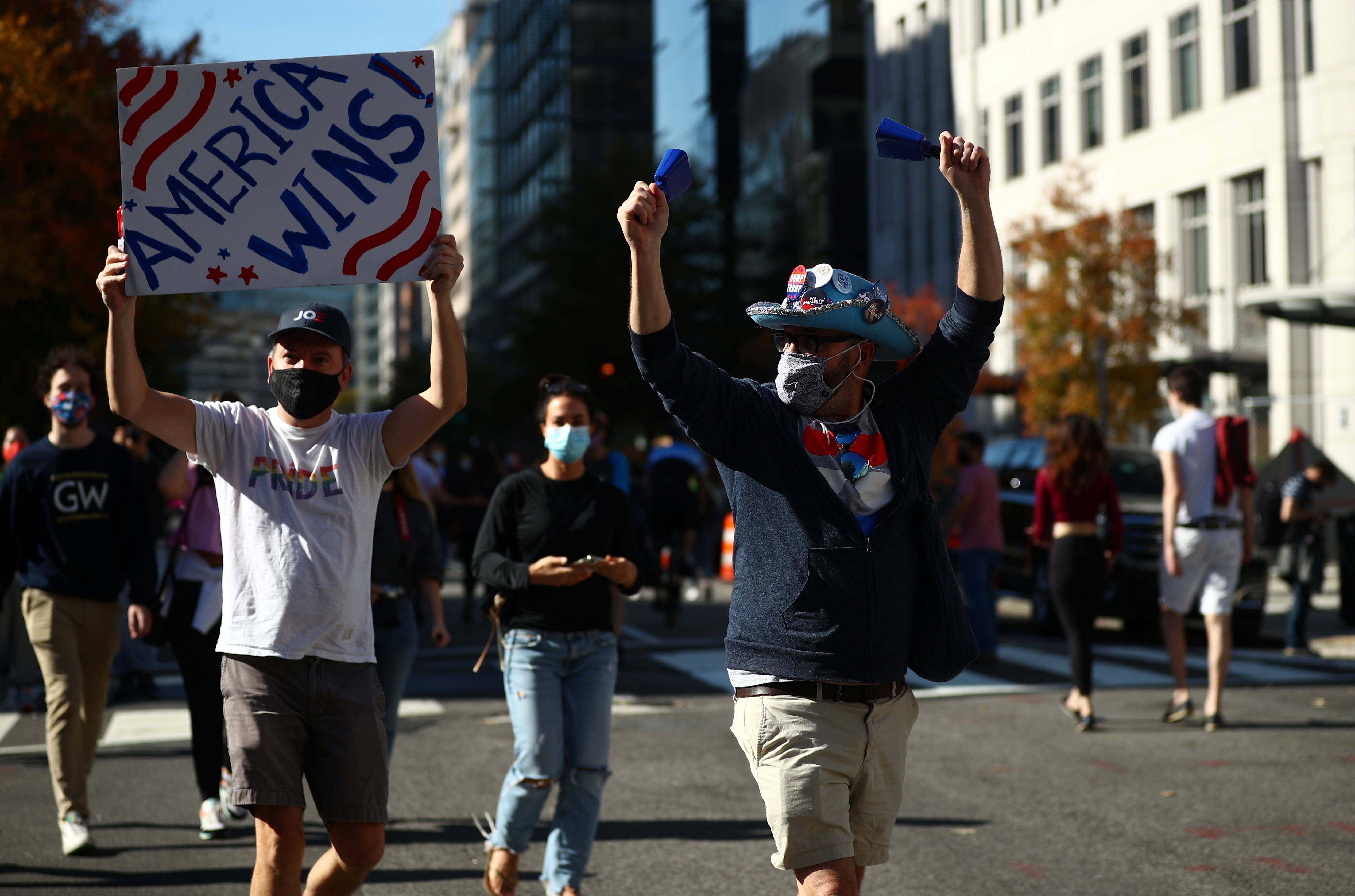 Nueva York celebra con cacerolazos el triunfo de Biden (Video)