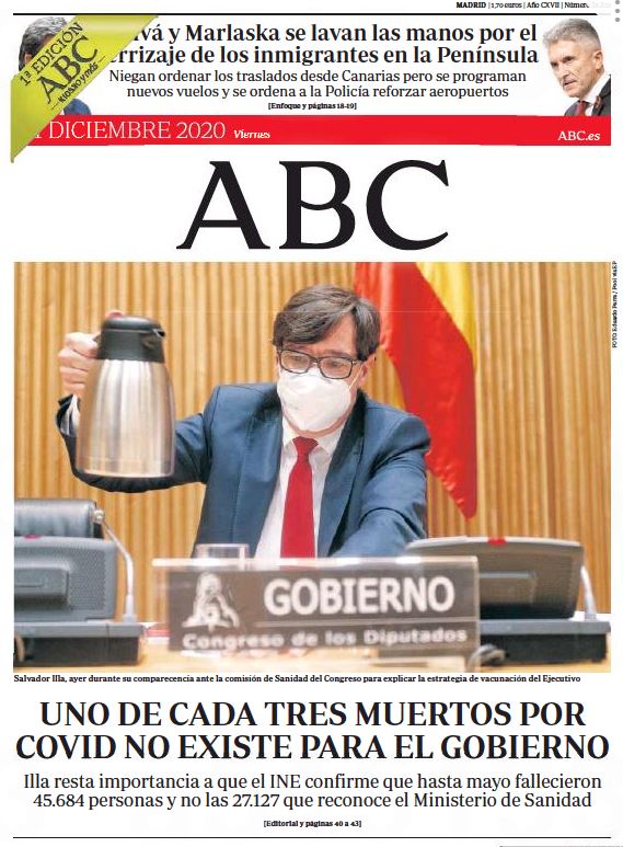 Portadas de la prensa internacional de este viernes 11 de diciembre de 2020