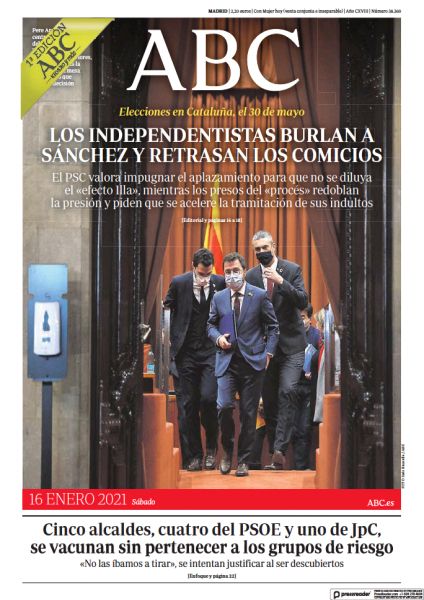 Portadas de la prensa internacional de este sábado 16 de enero de 2021