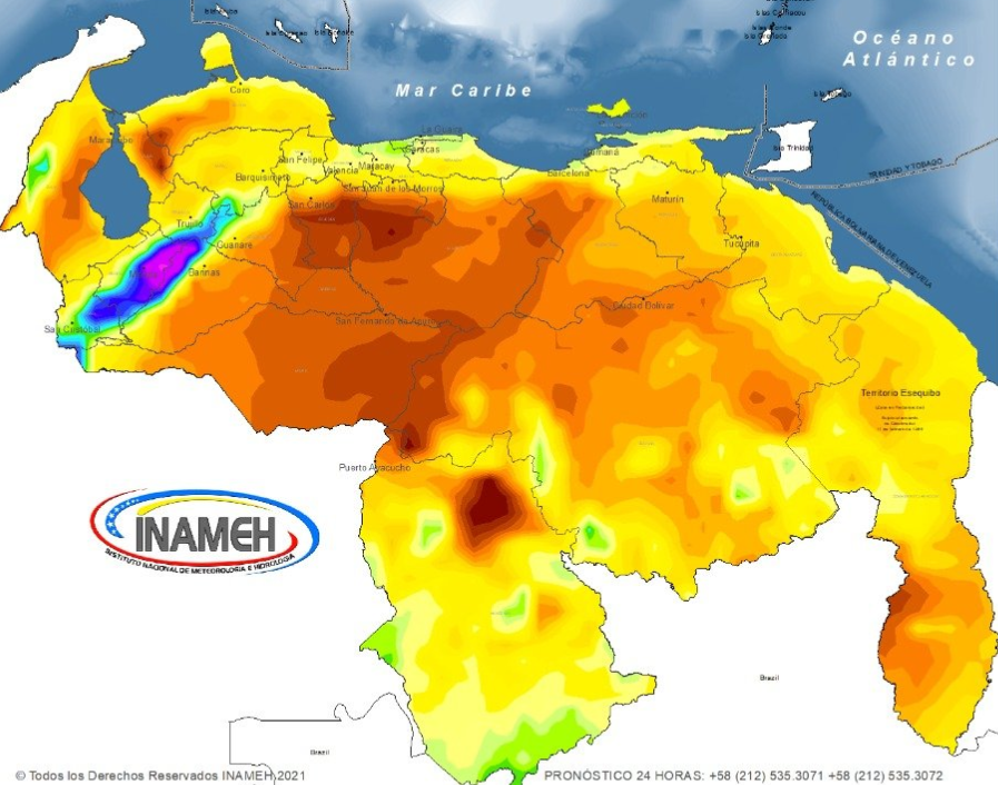 El estado del tiempo en Venezuela este miércoles #10Mar, según el Inameh