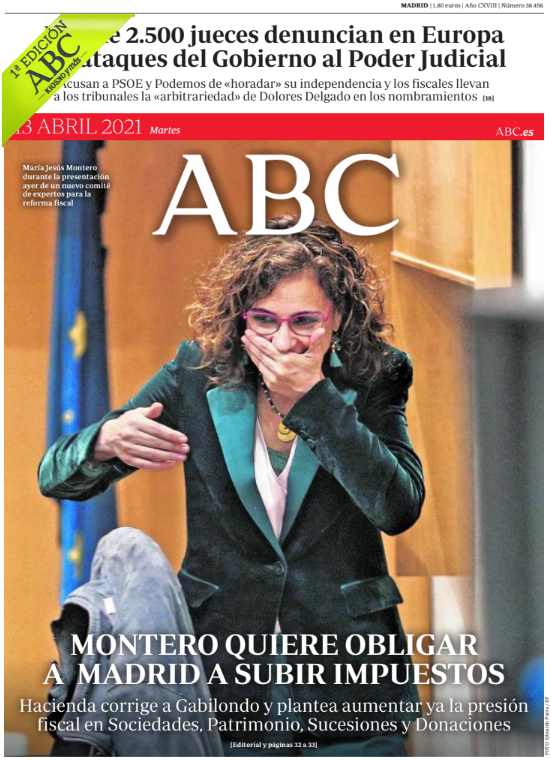 Portadas de la prensa internacional de este martes 13 de abril de 2021