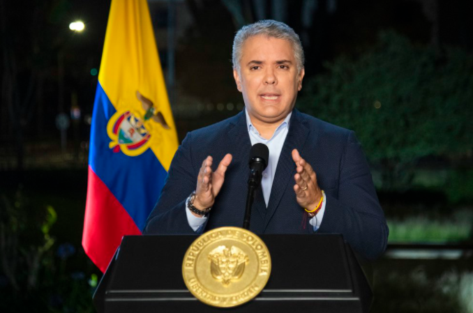 Duque reiteró que en Colombia no existe un derecho a bloquear vías