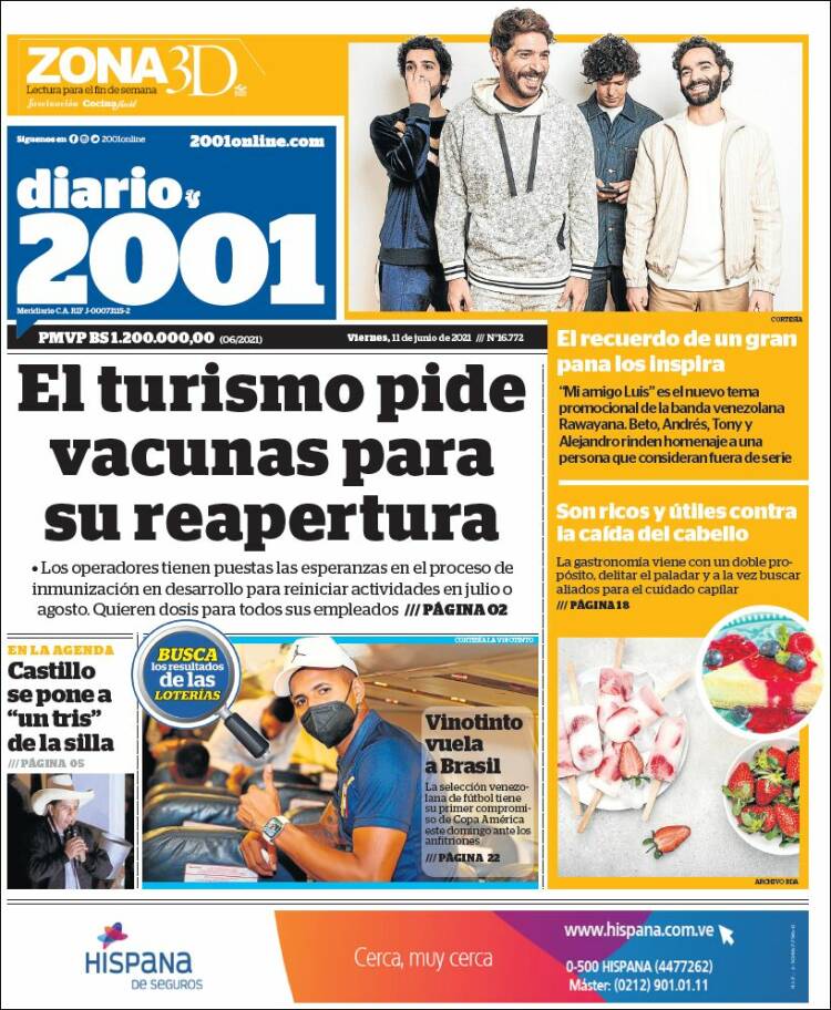 Portadas de este viernes 11 de junio de 2021