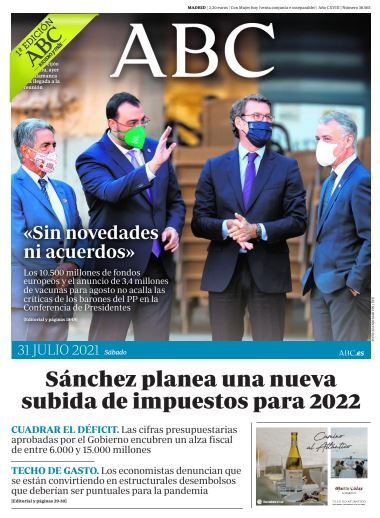 Portadas de la prensa internacional de este sábado 31 de julio de 2021