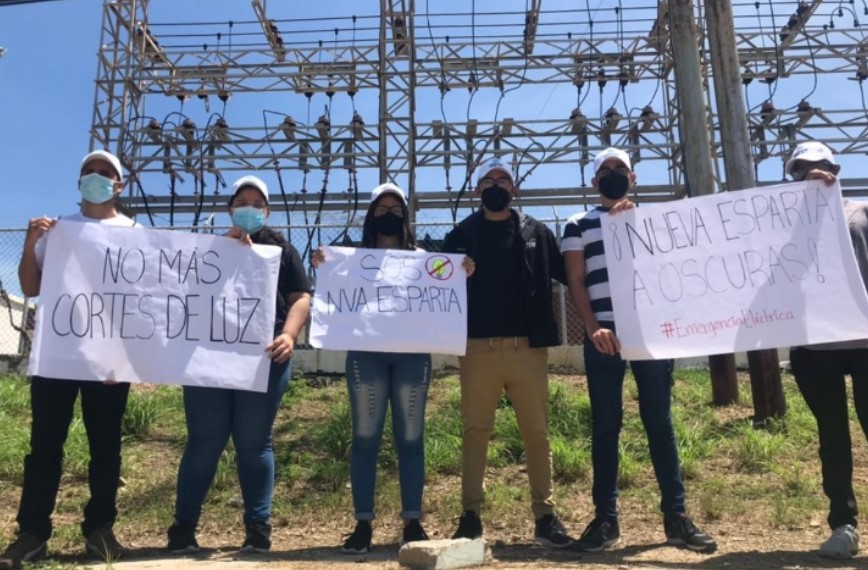 Protestaron en la sede de Corpoelec en Margarita en rechazo a los constantes apagones