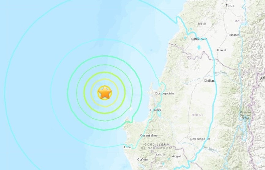 Fuerte sismo de magnitud 6,6 se registra en la región chilena del Biobío