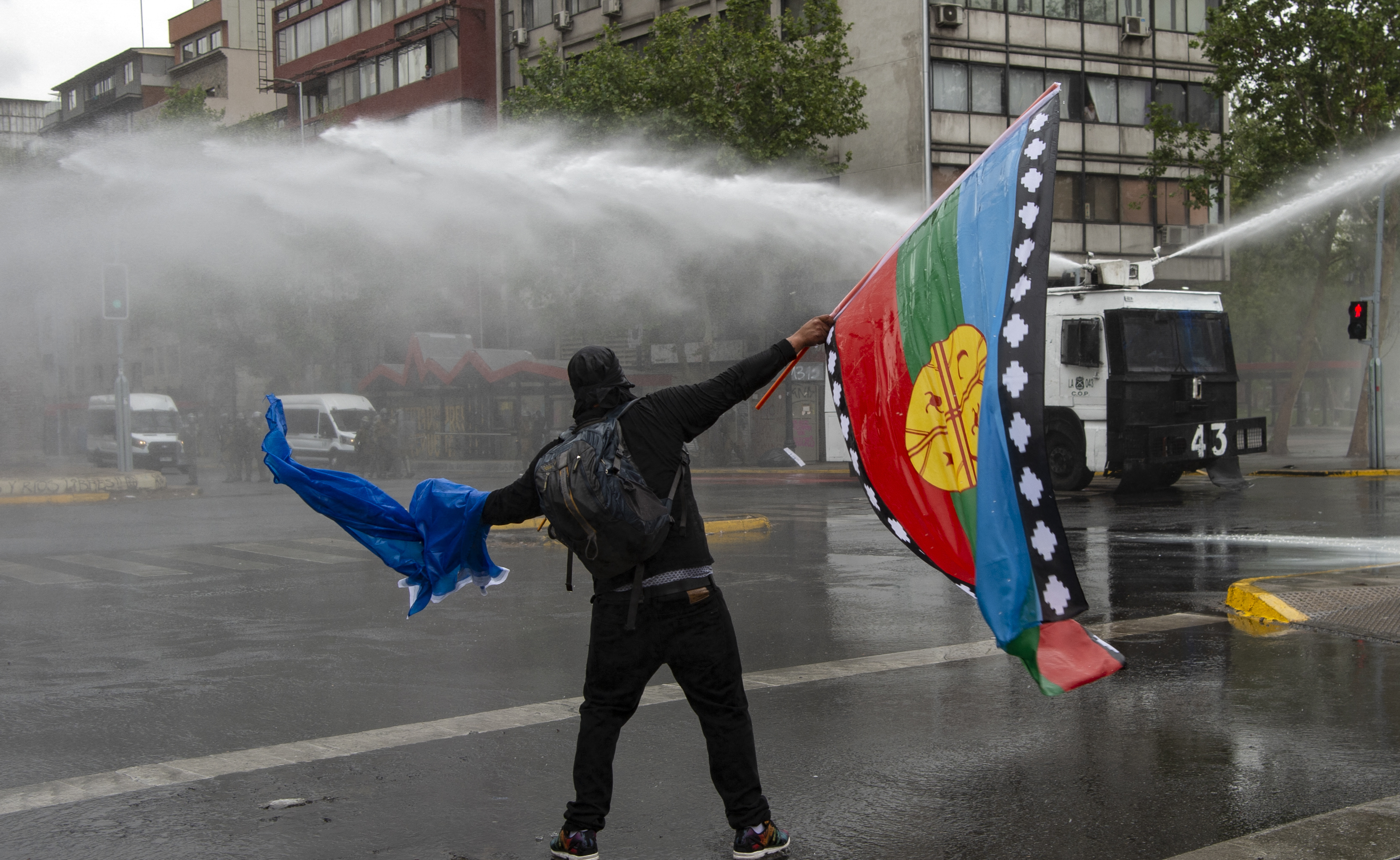 Incidentes en marcha mapuche dejaron al menos 10 detenidos y 18 heridos en Chile