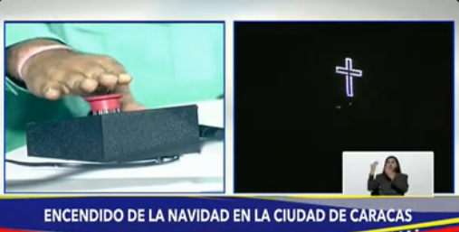 Mientras venezolanos sufren constantes fallas eléctricas, chavismo encendió la Cruz del Ávila este #31Oct