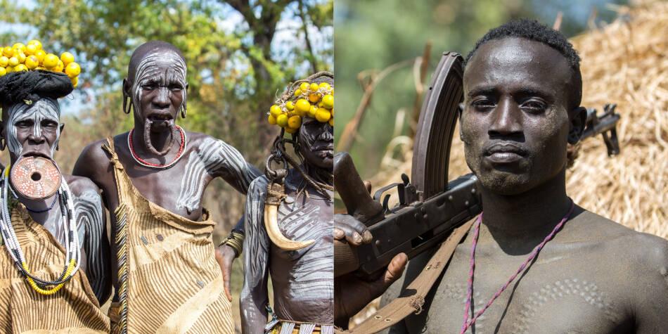 Los Mursi, la ancestral tribu conocida en el mundo por sus armas y platos en labios