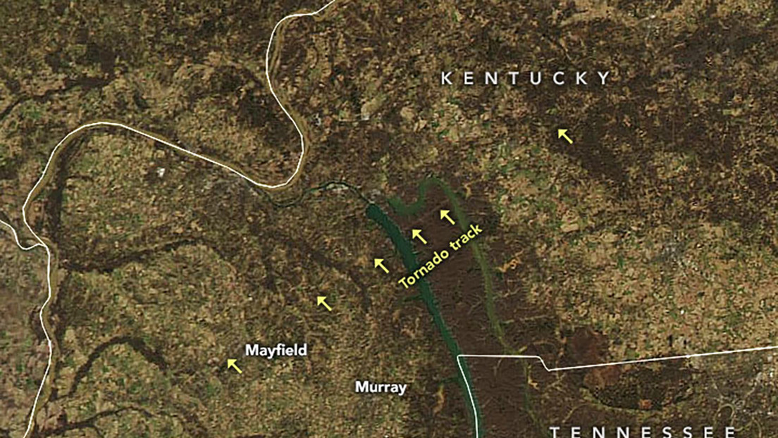 Imágenes de la Nasa: La trayectoria de uno de los tornados más mortíferos de EEUU captada desde el espacio