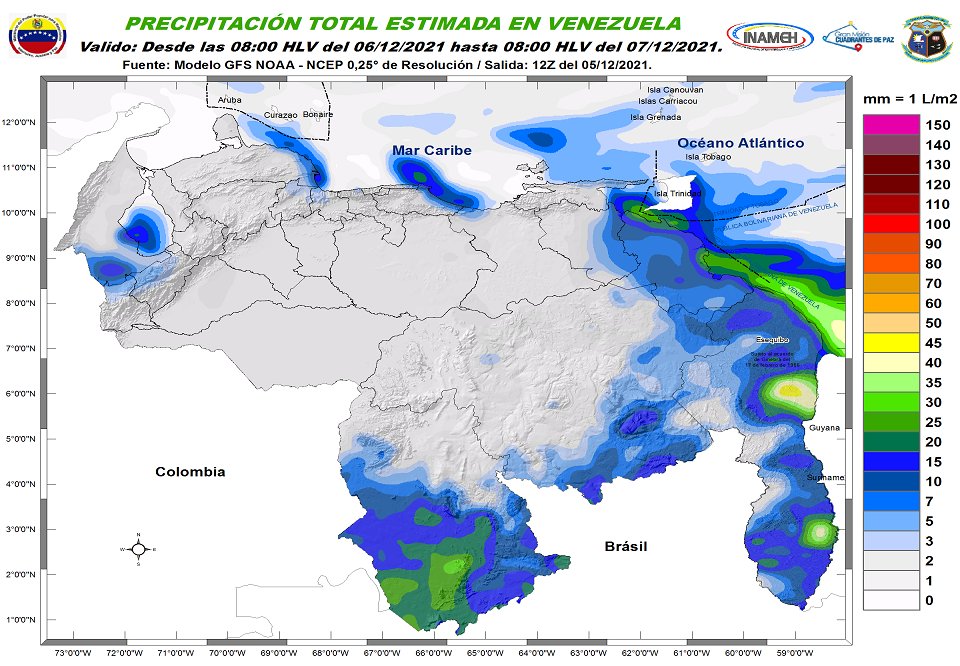 Nubosidad y descargas eléctricas: el pronóstico de Inameh para este #6Dic